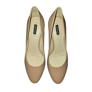 Alex Marie Womens Nude Leather Almond Toe Stiletto Heel Pumps Size 8.5M